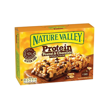 Nature Valley Protein Bar Box of 4 Bars, Chocolate Peanut Butter, High Protein Energy Bar, Low carb, Low Sugar, No Artificial Colors, Flavors And Preservatives & Gluten Free