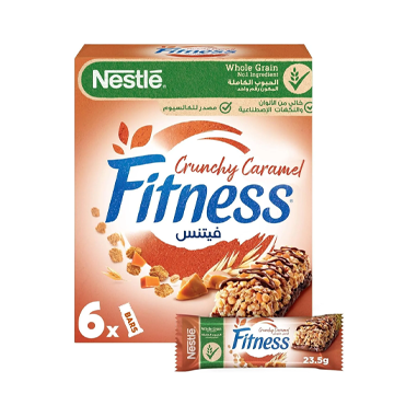 Fitness Nestle Fitness Crunchy Caramel Breakfast Cereal Bar 6 x 23.5g